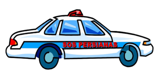Logo S.O.S Persianas, com cores contrastantes para boa visibilidade em fundos claros e escuros